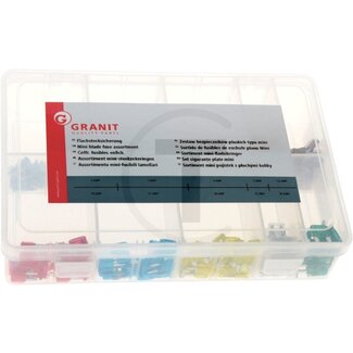 GRANIT Flachstecksicherungen Mini 2 - 30 A Sortiment - 200 Stück