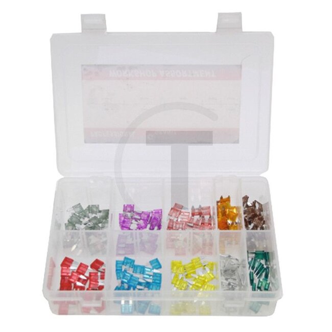 GRANIT Flat plug-in fuses, Mini 200 unit range - 50099020, 5.009-902.0 | Type: Mini | Contents: 200 pcs.:, 20x 2A, 20x 3A, 20x 4A, 20x 5A, 20x 7.5A, 20x 10A, 20x 15A, 20x 20A, 20x 25A, 20x 30A | Colour: Various