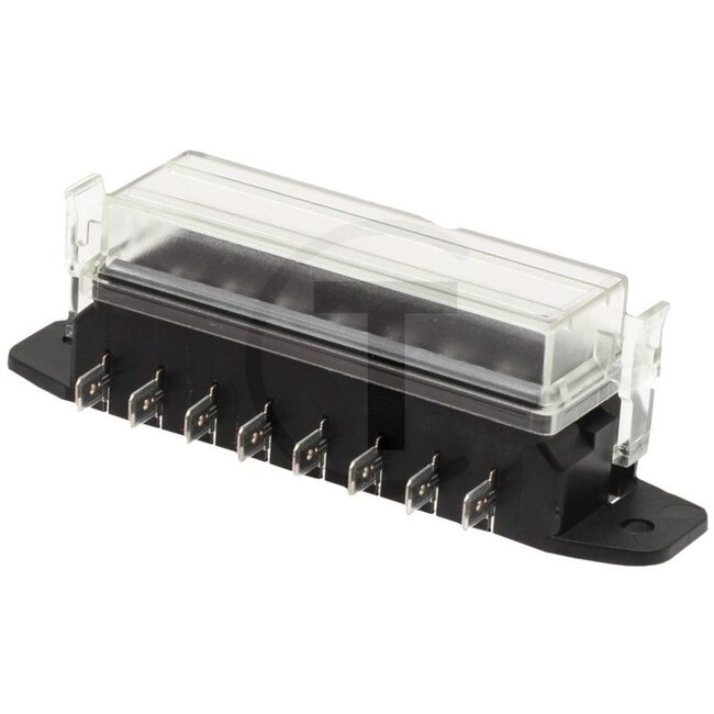GRANIT Fuse box - 50750300824, 8JD005993-122, 20300402 | Version: Superstructure without fuse, with side connector 6.3 mm, transparent cover, L 119 x W 46 x H 37 mm | Width: 119 mm | Height: 37 mm | To fit: Standard blade fuses | Plug width: 6,3 mm | Depth: 46 m