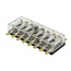 HELLA Fuse box 8-pin - 4558JD 002290141, 8JD002290141 | Version: Flat plug connector at the side, left and right, transparent cover, with 8 amp fuse L 120 x W 68 x H 35 mm | Connection: Flat plug | To fit: Flat plug | Number of pins: 8