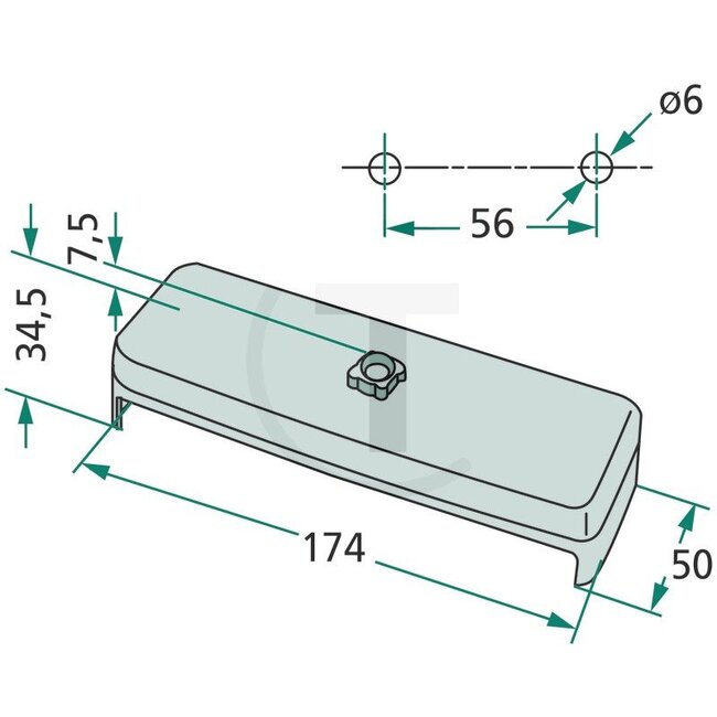 Cobo Sicherungsdose 12-polig - 22724051000, 5112013, 1027908 | Ausführung: ohne Sicherungen, Flachsteckanschluss unten, transparente Abdeckung, L 174 x B 50 x H 34,5 mm | passend für: Flachstecker | Anzahl Pole: 12