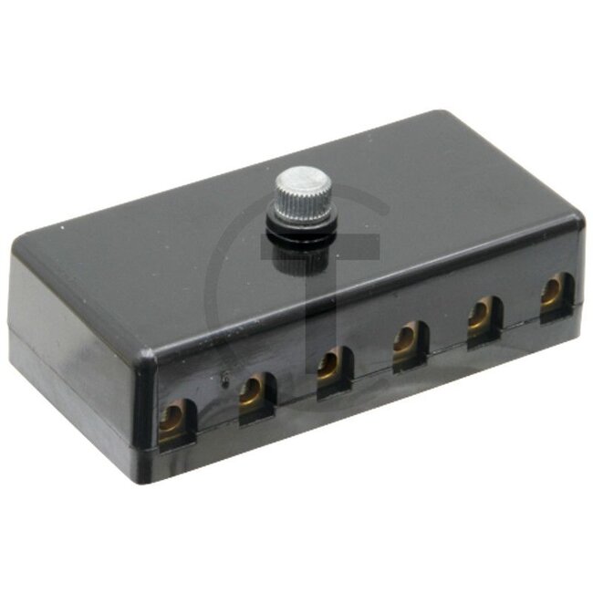 GRANIT Fuse box 6-pin - 50750300610, 8JD002291-201, 20400309 | Version: Screw connection at side, black cover