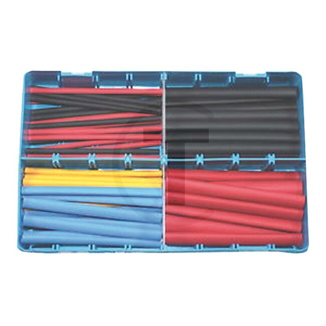 HELLA Heat shrink tubing - 4559MJ 178458042, 9MJ178458042 | Contents: 60 pcs. | Ø: 4,8 mm | Colour: Red  | Yellow  | Blue | Length: 50 mm | Included in delivery: • Each 20x red, yellow, blue | Minimum shrink temperature: 120 °C | Shrink rate: 2 : 1 | Packaging