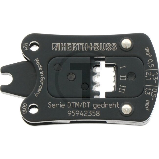 GRANIT Crimpzangeneinsatz - 50795942358 | Version: Manufacturer restriction: Deutsch DT, Deutsch DTM, Connector type: circular connector, round push-on contact, Crimp profile 1: 0.5 mm², Crimp profile 2: 1.3 mm² to 2.1 mm², Crimp profile 3: 0.5 mm² to 1.3 mm², S