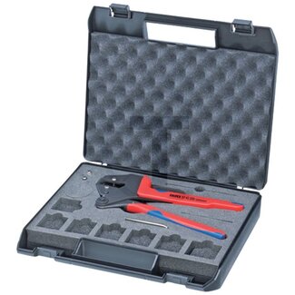 KNIPEX Systeemtang verwisselbare krimpprofielen 200 mm, kunststof koffer