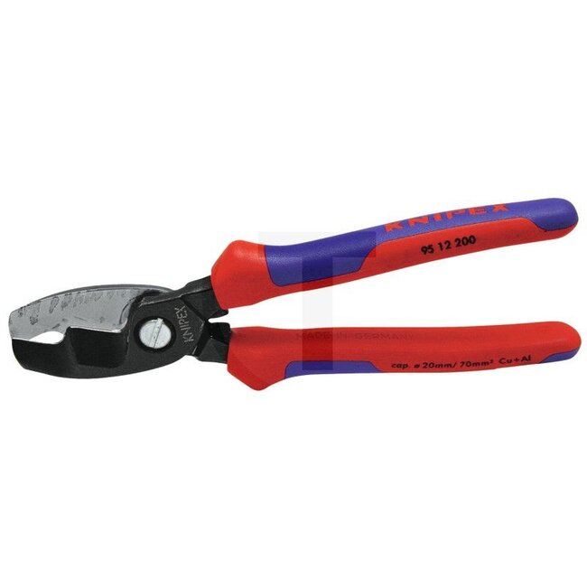 KNIPEX Cable shears - 7609512200, 9512200 | Version: With pre- and after-cut (1st and 2nd blade)