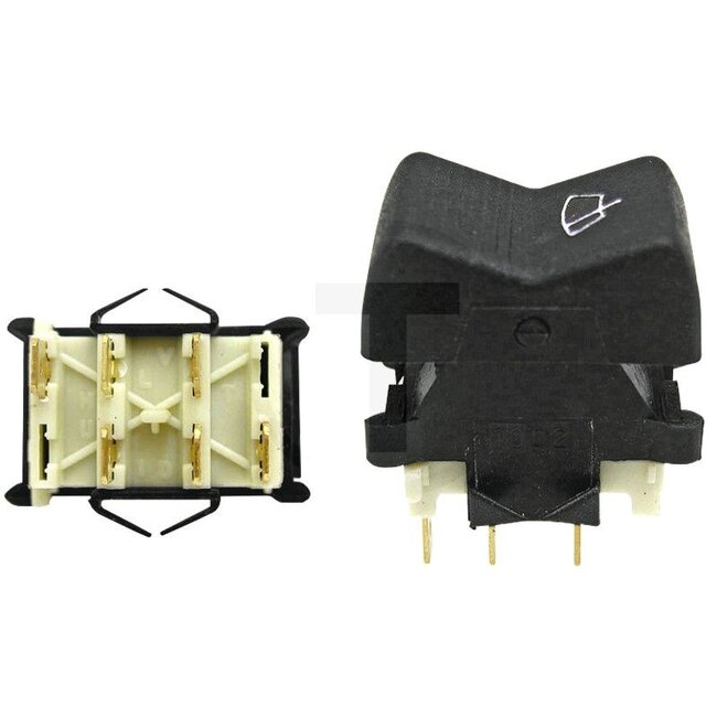 GRANIT Rocker switch For windscreen wipers - 700P1470909, P1470909 | Version: Rocker operation, 6 blade terminals