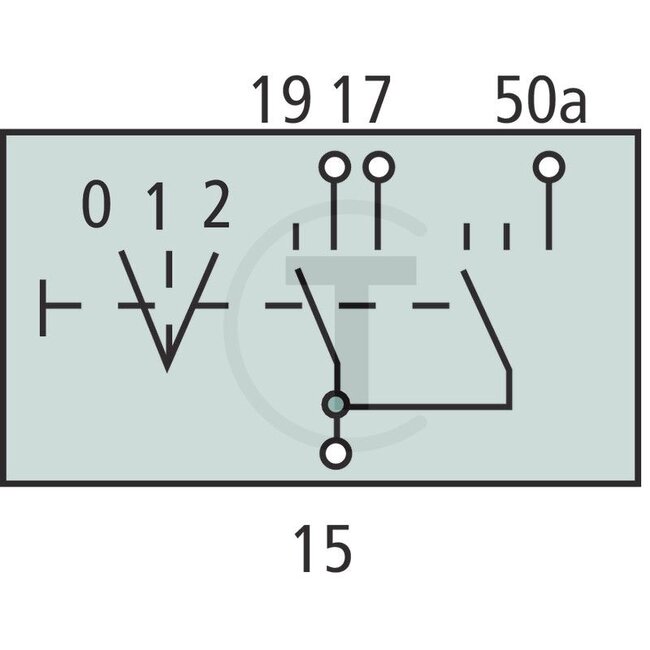 BOSCH Glühanlassschalter Zugschalter, ohne Schaltknopf - 2500343008009, 343008009, 0343008009, 01163920 | Ausführung: 12 V / 24 V, Gehäuse aus Stahl verzinkt , Belastbarkeit: 50 A / 12 V (Klemme 19), 27 A / 24 V (Klemme 19), 12 A / 12 V (Klemme 50a), 9 A / 24 V