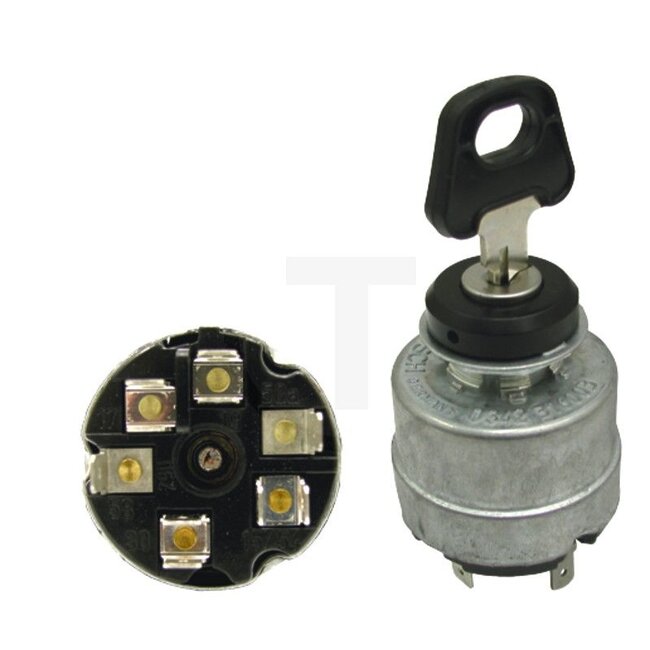 BOSCH Start switch 12 V/24 V, safety lock - 2500342316003, 3221154R91, 1397580028, 342316003, 0342316003, 0518297, 0.015.0485.4 | Version: With 2 moulded keys, safety lock, key can only be removed in the off position., Locking no. K80, Blade terminals, power ra