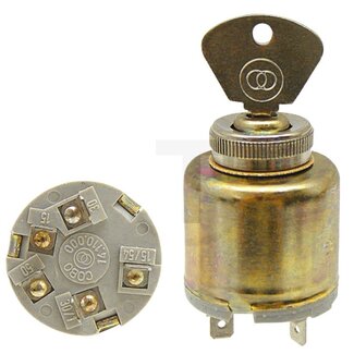 Cobo Starter switch with key, 12 V, blade terminal, park, Ø 40 mm