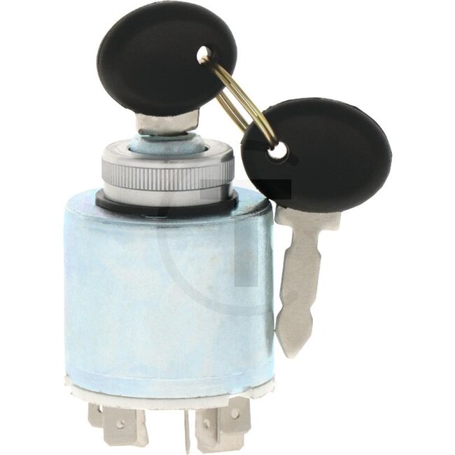 GRANIT Ignition start switch - 5070011077, NS10600, NS 106 00 | Version: 12 V, with blade terminal, Function:, P: parking light, 0: off, 1: consumer, 2: start, Housing Ø 40 mm