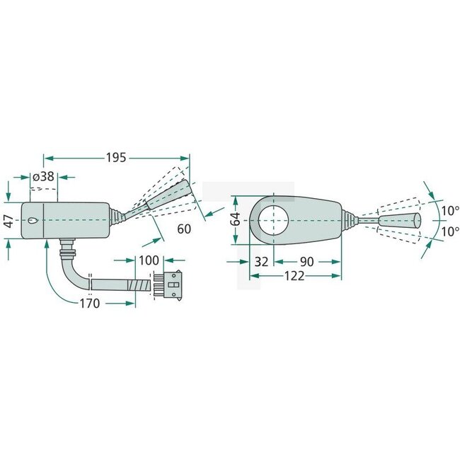 Cobo Direction switch - 22701268000, 1-40-158-116, 133700580217, 1007253 | Version: With cable + plug connection