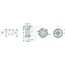 GRANIT Rotary switch lighting and horn black, 6 blade terminals, 10 A | 5132021, 4998107, 1027705