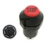 GRANIT Push button switch Stop - 50770490182, 04120766, 11100320XX | Version: 12/24 V, Red button, with lock, Ø 30 mm, 7 blade terminals 6.3 x 0.8 (L- R- 30- 30b- 49a- 15- 49), dustproof and splashproof