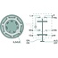 GRANIT Push button switch Stop - 50770490182, 04120766, 11100320XX | Version: 12/24 V, Red button, with lock, Ø 30 mm, 7 blade terminals 6.3 x 0.8 (L- R- 30- 30b- 49a- 15- 49), dustproof and splashproof