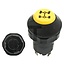 GRANIT Push button switch Four-wheel drive - 50704004, 89658C91, 2780551R1, 11130250XX, 1177152, 01177152, I89658C91, 3380339M91 | Version: 12/24 V, Yellow button, with lock, Ø 30 mm, 4 blade terminals 6.3 x 0.8 (31 - S - S1 - +), dustproof and splashproof, With