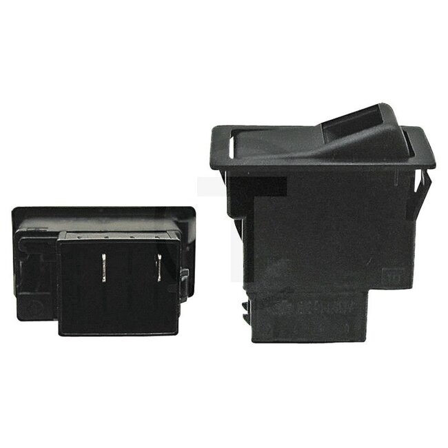 HELLA Wippschalter Kippbetätigung - 4556EH 004570001, K307605, 6EH004570-001, 6EH 004 570-001, 3221208R1, 194113A1, 3221999R2 | Ausführung: Ein- / Ausschalter, 12 V / 24 V, Belastbarkeit: 16 A bei 12 V, 8 A bei 24 V, 2 Flachsteckanschlüsse | Betätigung für: Kip