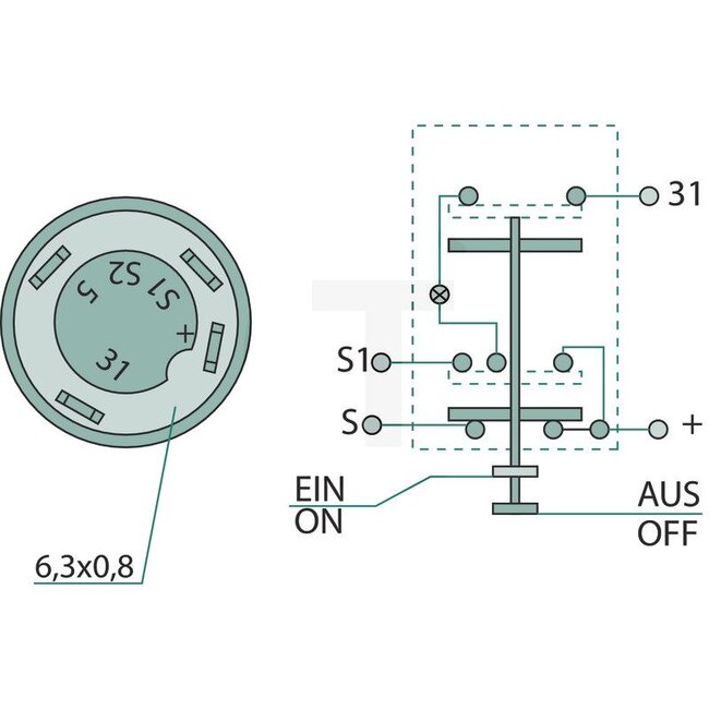 GRANIT Interrupteur à bouton-poussoir - 50711130300XX, 01177163, 11130300XX
