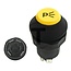 GRANIT Push button switch Side marker light/sidelight - 50770490181, 01177164, X830240358000, 44550, 11130800XX, X830240362000 | Version: 12/24 V, Yellow button, with lock, Ø 30 mm, 4 blade terminals 6.3 x 0.8 (31- S1- S- +), Dustproof and splashproof, With glas