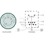 GRANIT Push button switch Full beam - 50770490174, 01177162, 11120140XX, 44552 | Version: 12/24 V, Blue button, with lock, Ø 30 mm, 5 blade terminals 6.3 x 0.8 (31- S1- S2- S- +), Dustproof and splashproof, With glass socket bulb 12 V / 1.2 W | To operate: Full