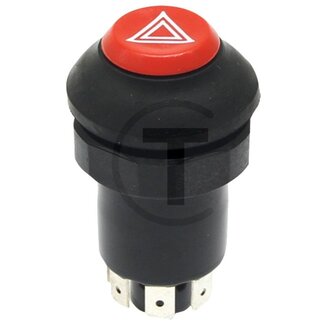 GRANIT Push button switch hazard lights, button red, built-in-Ø 30 mm