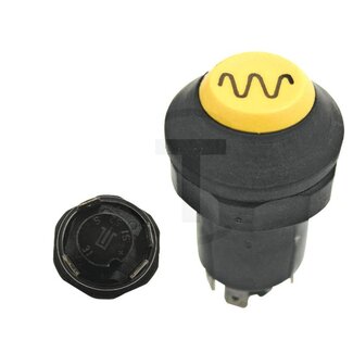 GRANIT Drukknopschakelaar airco 12/24 V, knop geel, Ø 30 mm