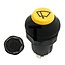 GRANIT Push button switch Windscreen wipers - 50770490176, 01177149, 01177161, 44562, 11140120XX, 01177150, X830240094000 | Version: 12/24 V, Yellow button, with lock, Ø 30 mm, 5 blade terminals 6.3 x 0.8 (+- 53a- 53- 31b- 31), Dustproof and splashproof, With gl