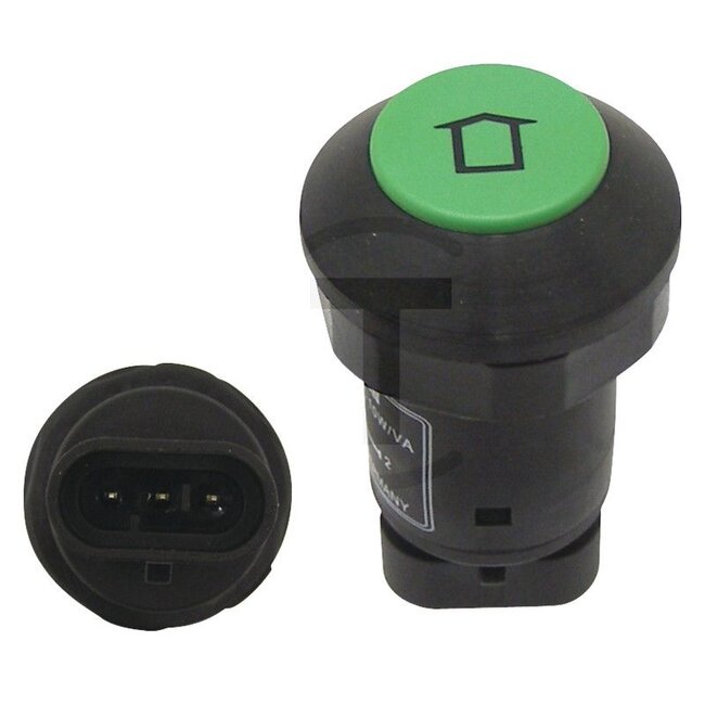 GRANIT Push button switch Lift/lower (button) - 50704019, 04412688, 11901002, 119 01 002 | Version: 48 V switching voltage, Green button | make contact, Total button travel: 5 mm, Ø 30 mm, plug connection (AMP Superseal 3 x 1.5), dustproof and splashproof