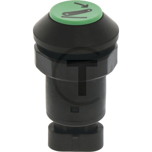 GRANIT Drukknop DTW dalen - 5070010853, 11928002 | Uitvoering: 48 volt schakelspanning, Knop: groen, N/O-contact, Totale slag van de schakelknop: 5 mm, Ø 30 mm, stekkeraansluiting (AMP Superseal 3 x 1,5), Bescherming tegen stof en spatwater