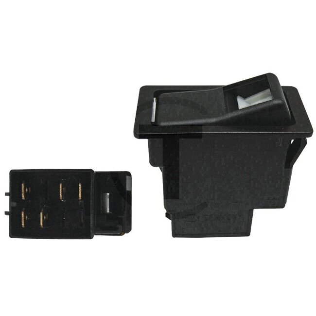 HELLA Toggle switch Headlights (locks in place) - 4556RH 004570671, 04411497, 6RH004570-671, 6RH 004 570-671 | Version: Combination switch, 5 blade terminals, 3 switch positions: 0: off, 1 and 2: on, Designed for location light Rocker operation