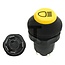 GRANIT Push button switch Headlight - 50711120130XX, X830240098000 | Version: 12/24 V, Yellow button, with lock, Ø 30 mm, 5 blade terminals 6.3 x 0.8 (31- S1- S2- S- +), Dustproof and splashproof, With glass socket bulb 12 V / 1.2 W
