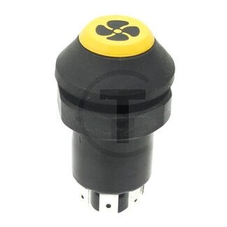 GRANIT Drukknopschakelaar ventilator verwarming 12 / 24 V, knop geel, Ø 30 mm