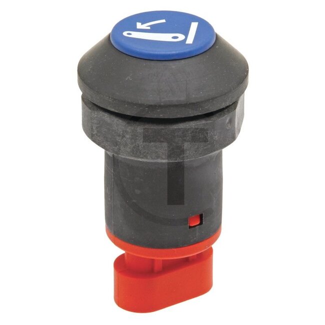 GRANIT Push button switch Raise (electro-hydraulic control) - 50760075, G716861100040, 11908015 | Version: 12 - 16 V switching voltage, Blue button | make contact, Total button travel: 5 mm, Ø 30 mm, plug connection (AMP Superseal 3 x 1.5), dustproof and splashp