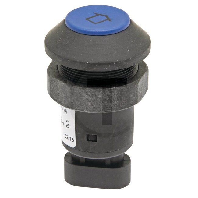 GRANIT Push button switch Lift/lower (button) - 50760037, G816860100201, 11903004, 119 03 004 | Version: 48 V switching voltage, Blue button | make contact, Total button travel: 5 mm, Ø 30 mm, plug connection (AMP Superseal 3 x 1.5), dustproof and splashproof