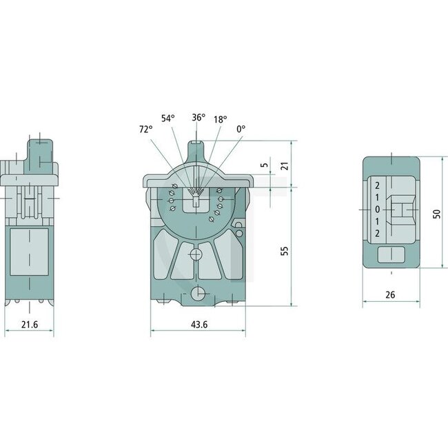 GRANIT Toggle switch Work lights - 50760117, ACP0227410, X830241251000, ACP0482240 | Version: Front work lights + mirror bracket Rear work lights + tail light bracket | Power rating max. 12 V: 16 | Power rating max. 24 V: 16 | Switching function: Front: work lig