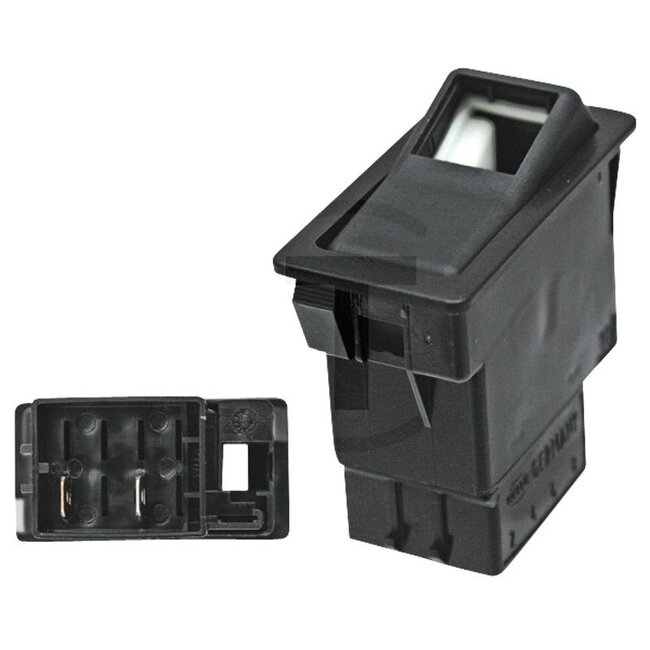 HELLA Tuimelschakelaar vergrendelend, werklamp achter - 4556EH 004570021, X830241014000, 6EH004570-021, 6EH 004 570-021, 7915490509, 14518360 | Uitvoering: Eéntraps, met schakecircuit, met locatie- en functieverlichting, tuimelbediening | Bediening van: Tuimelb