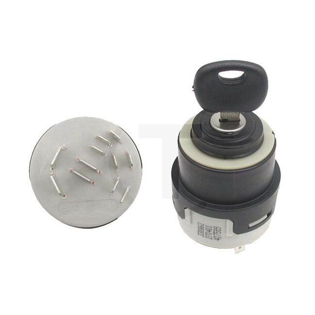 GRANIT Gloei-startschakelaar 12 volt / 24 volt - 50770596036, G210902020040, 20500401, 205 004 01 | Uitvoering: met 2 beklede veiligheidssleutels van nikkelzilver, voor centrale vergrendeling, waterdicht DIN 400 50, IP63, beschermd tegen stof en water in het con