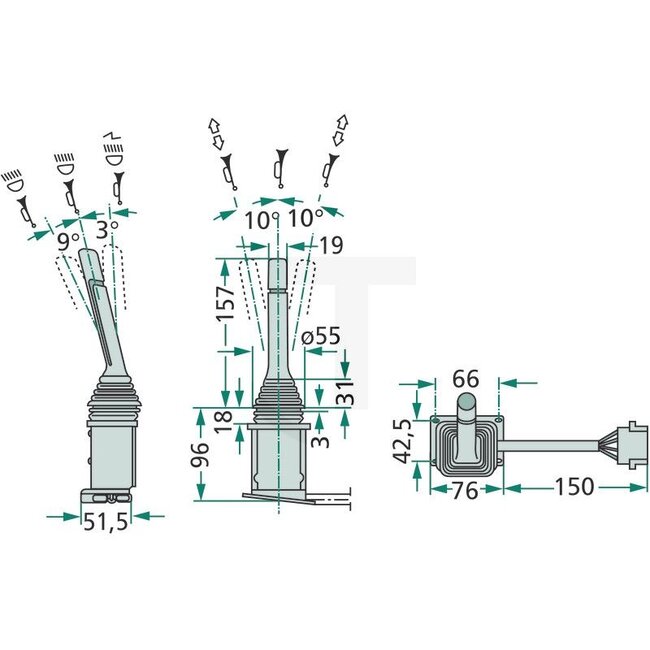 Cobo Mehrfunktionsschalter - 22701172000, 5143662, 5129345, 1007074 | Ausführung: für Horn, Beleuchtung,  Blinker