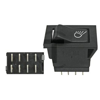 Cobo Tuimelschakelaar werklamp 12 V / 24 V, 8 aansluitingen