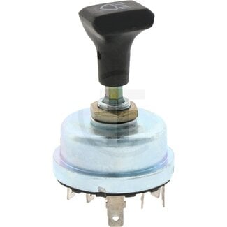 Rotary switch lighting, without knob, 7 connections