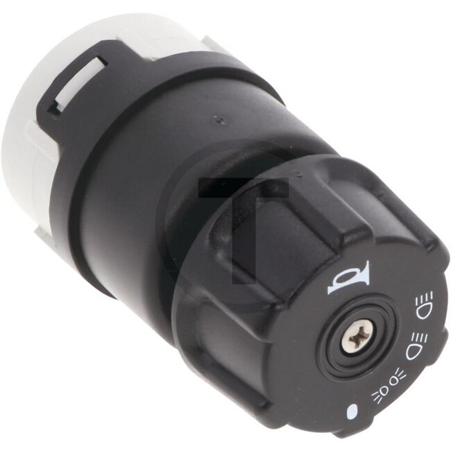 Cobo Rotary switch Black button - 22723111000, 2.7409.060.0/10, 1027712, AZ35018, 2.7409.060.0 | Version: Functions: lights, horn, With 6 blade terminals, Power rating: 12 V = 20 A (parking light), 12 V = 15 A (full beam, dipped beam), 12 V = 7 A (horn)