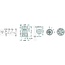 Cobo Rotary switch lighting, horn, black button, 6 blade terminals | 2.7409.060.0/10, 1027712