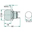 HELLA Druckknopfschalter Knopf, schwarz - John Deere 1630VU 1035, 1635, 2035, 2135, 3135 - AT29073, 6JF001571-161, 180040