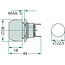 HELLA Push button switch Black button - 4556JF 001571161, AT29073, 6JF001571-161, 180040, 6JF 001 571-161 | Version: For horn, 2 blade terminals 6.3 mm, 2 screw connections, for wall thickness up to max. 5 mm, moisture-proof | Power rating max. 12 V: 16A | Powe