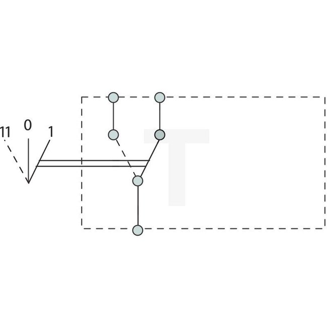 Cobo Tuimelschakelaar voor ventilator - 22716259000, RT7700031090, 1023960 | Uitvoering: 12 volt / 24 volt, Functies: 0, 1, 2, 3 vlakstekkeraansluitingen, Belastbaarheid: 12 volt = 10 A, Inbouwmaat: 15 mm breed, 29 mm lang en 34 mm hoog