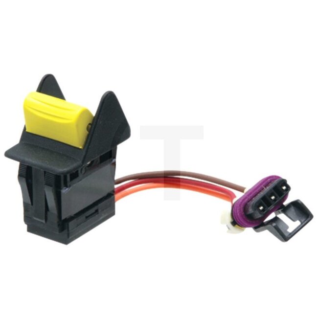 GRANIT Rocker switch Yellow button - 50712197, RE160961 | Version: For front and rear PTO shaft, Connection cable with plug | Reference no.: RE160961