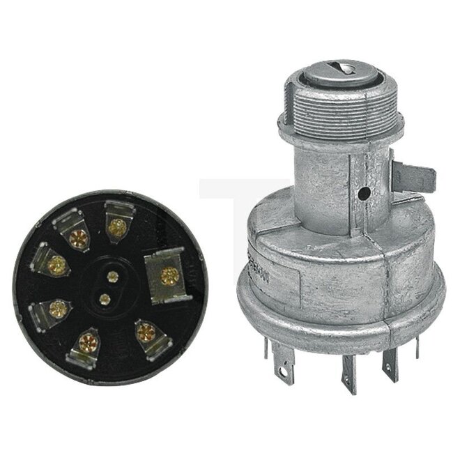 GRANIT Start switch Without key and nut - 50712029, RE61717, RE56411, RE48214 | Version: With blade terminal  | Circuit:, 0: off, 1: consumer, 2: preheat, 3: start, Key 640RE183935, nut 640R44342