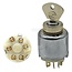 Cobo Start switch With key - 22714115000, 2.7649.510.0, 1021292 | Version: 12 V, with 6 blade terminals, functions:, P: preheat, 0: off, 1: consumer, 2: start, Housing Ø 40 mm
