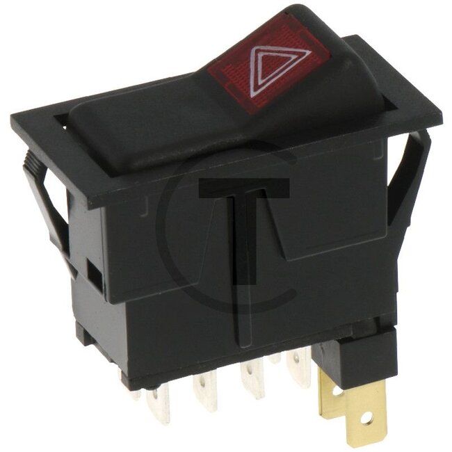 Cobo Kippschalter Warnblinkanlage - 22716369000 | Ausführung: 9 Flachsteckanschlüsse