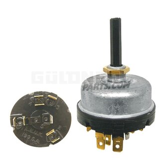 GRANIT Draaischakelaar verlichting, claxon, standen 0-1-2-3, Ø 12 mm